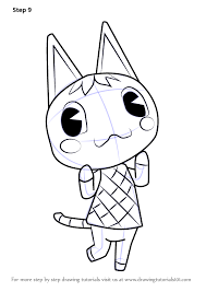 Step By Step How To Draw Rosie From Animal Crossing Drawingtutorials101 Com Animal Crossing Rosie Animal Crossing Animal Drawings