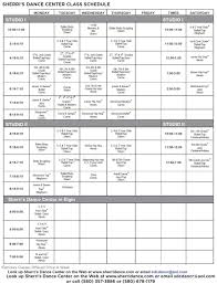 schedule and fees activities for kids class schedule carnie