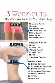 6 days best workout for your body shape
