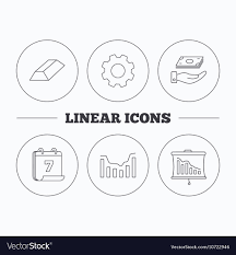 Save Money Dynamics Chart And Statistics Icons