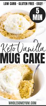 Vanilla Mug Cake Recipe Use This For Chaffle Dble Mug Cake Recipe For My Waffle Iron Frosting 2 Paleo Mug Cake Low Carb Recipes Dessert Vanilla Mug Cakes