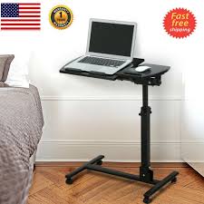 Portable 360 Swivel Rolling Mobile Laptop Desk Cart Adjustable Computer Table Affilink Des Adjustable Computer Table Office Computer Desk Computer Desk Chair