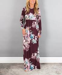 Bellamie Plum Floral Maxi Dress