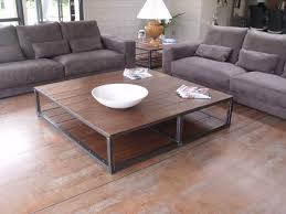 grande table basse bois metal micheli design table basse table de salon table basse bois