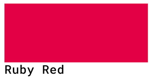 the color ruby red