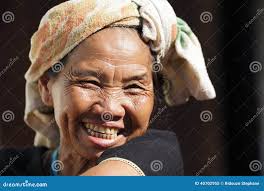 Risa de la mujer de Karen imagen editorial. Imagen de abuela