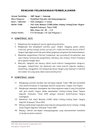 Rpp k13 pkn kelas 8 semester 1 format satu halaman; Contoh Rpp Pkn Smp Kelas 8 Semester 2 Kurikulum 2013