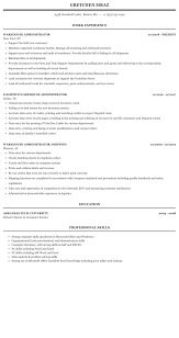Whether you have a single year or a full decade of experience in the workforce, you can make a cv that stands out and sells yourself properly. Warehouse Administrator Resume Sample Mintresume