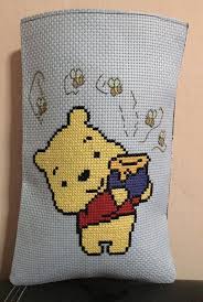 He would look great on a christmas ornament, bookmark, gift tag, or other small holiday project. Customized Cross Stitch Pooh Bear Pillow Design Craft Handmade Craft On Carousell