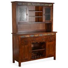 This buffet and hutch should be an ideal addition to your dining room. Sunny Designs Santa Fe 2 Buffet Hutch With Slate Tile Wayside Furniture Buffets