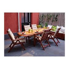 Applaro Drop Leaf Table Outdoor Brown Stained Brown Ikea Outdoor Furniture Sets Ikea Outdoor Outdoor Spaces