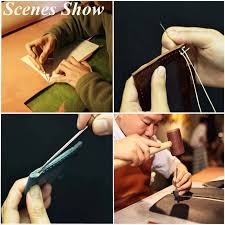 61 бр. Професионален комплект инструменти за занаяти от кожа. Домашно ръчно  шиене, шевове, щанцоване, дърворезба, седло, аксесоари за кожени изделия