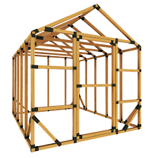 This beautifully built shed has cedar siding. 8x10 Standard Storage Shed Kit E Z Frame Structures