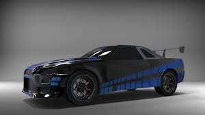 Brian uses the lancer evolution in an audition race to gain verone's trust by deliver a package for him. Nissan Skyline Gtr R34 Paul Walker Edition 3d Cad Model Library Grabcad