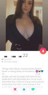 If you walk near her, your might start orbiting her boobs : r/Tinder