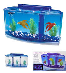 Triple betta tank | triple divider. Aquarium Fish Triple Betta Tank With Divider Filter Small Penn Plax Deluxe 0 7gl Betta Tank Betta Fish Tank Beta Fish Tank