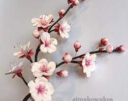 Gum Paste Cherry Blossom Branch Will Brighten Up Any Cake Gum Paste Flowers Cherry Flower Cherry Blossom Branch