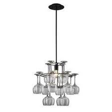 Ullswater Down Wine Glass Chandelier One Light Chandelier Dark Rust Finish With Clear Wine Walmart Com Walmart Com