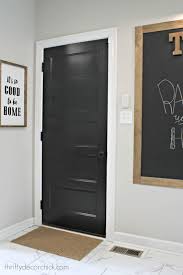 How to paint an interior door black. My First Painted Door Painting Interior Doors Black Paint Doors Black Black Interior Doors