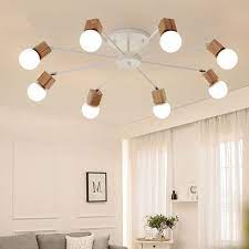 Japanese Retro Wood Led Chandelier Ceiling Lamps Lights For Living Room Kitchen Lustres De Sala Pla Ceiling Lights Living Room Lighting Cheap Ceiling Lights