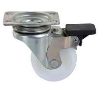 Commercial Furniture Castor | Swivel Type Nylon wheel Castor With Brake  50mm (2 inch) 50 Kgs