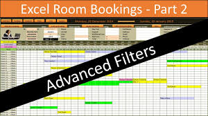 Feel free to download and use our conference room schedule template to make a custom conference room schedule yourself. Excel Room Bookings Advanced Filters Youtube
