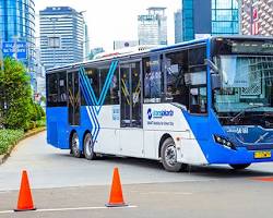 Image of Transjakarta bus in Jakarta Timur