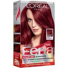 4.3 out of 5 stars with 41 ratings. L Oreal Paris Feria Permanent Hair Color R57 Cherry Crush Intense Medium Auburn Shop Hair Color At H E B