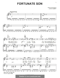 Creedence clearwater revival willy and the poorboys fortunate son. Fortunate Son Creedence Clearwater Revival Von J C Fogerty Auf Musicaneo