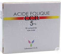 Prévention primaire des risques d'anomalies embryonnaires de fermeture du tube neural (afnt : Acide Folique C C D 5mg Comprimes 20 Newpharma