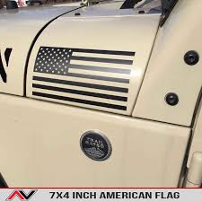 Flat Black American Flag Window Decal American Flag Large Alphavinyl American Flag Decal Flag Decal Black Truck