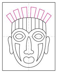 Download this adorable dog printable to delight your child. How To Draw A Tribal Mask Art Projects For Kids