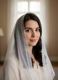 Véu Ccb Tule Bordada Delicada Redondo e Quadrado Ncrl02