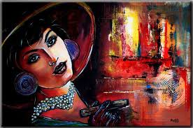 Fire Retro Vintage Kunst Bild Kaufen Frau Gemalde Kunst Bilder Kaufen Original Gemalde Moderne Gemalde