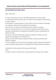 Come Scrivere Una Lettera Di Presentazione