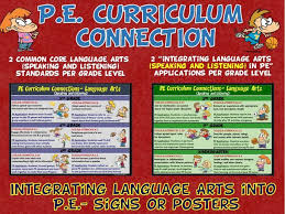 Pe Curriculum Connection Integrating Language Arts Speaking Listening Into Pe Teaching Inspiration Physical Education Lessons Physical Education