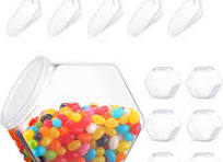 Amazon.com: Hoolerry 12 Pcs Plastic Candy Jar with Scoops ...
