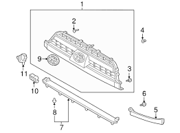  2005 toyota motor corporation. Grille Components For 2005 Toyota 4runner Toyota Parts Center