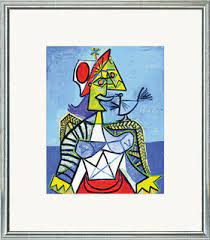 Die bilder werden durch den einsatz von materialien zunehmend plastischer, ragen aus den leinwänden hervor. Bild Frau Mit Vogel Gerahmt Von Pablo Picasso Kaufen Ars Mundi