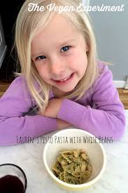 The Vegan Experiment: Lauren's Pesto Pasta with White Beans -- My Life in  Red
