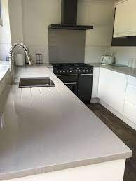 30mm Silestone Aluminio Nube Quartz Worktops Modern Kitchen Stools Modern Kitchen Kitchen Stools