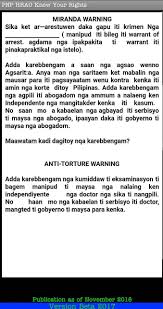 After the police questioned him for two hours, miranda signed a confession. Abs Cbn News On Twitter Pnp Know Your Rights Mobile App Contains All Pnp Human Rights Advisories Policies Including Contents Of The New Miranda Warning Pocket Card W Anti Torture Reminders Via