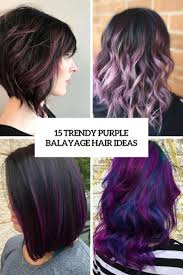 Dark chocolate brown with burnt caramel whether you've have brown, dark hair or blonde and thinking of new hair colours. 15 Trendy Purple Balayage Hair Ideas Styleoholic