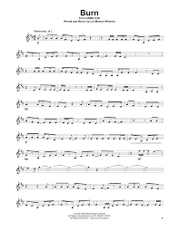 Sheet music arranged for piano/vocal/chords, and singer pro in c. Burn From Hamilton Violin Solo Print Sheet Music Now