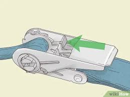 · to release the ratchet strap, pull and hold the tab on top of the ratchet assembly to override the ratcheting function. How To Use Ratchet Straps 10 Steps With Pictures Wikihow