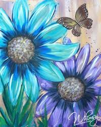 And, with the ongoing pandemic, virtual paint and sip nights have become particularly popular. Rezclick Whimsy Paint And Sip Calendar Flower Painting Butterfly Painting Painting