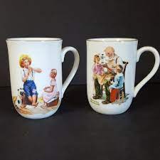 Maybe you would like to learn more about one of these? Norman Rockwell Dining Vintage Set Of 2 982 Norman Rockwell Mugs Poshmark