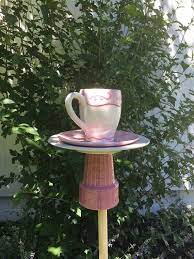 Shop for ceramic bird feeders blue online at target. Pink Upcycled Ceramic Bird Feeder Stake Garden Decor Gift Etsy Ceramic Birds Flower Bed Decor Humming Bird Feeders