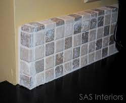 Depending on the size of the wall hole, the compound may need to dry overnight. Kitchen Makeover Phase Three Tiling Over Laminate Adding Cabinet Brackets Jenna Burger Design Llc