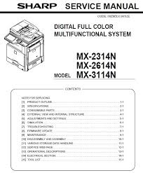 Reproduction in crisp, sharp detail. Sharp Mx 2314n Mx 2614n Mx 3114n Service Manual Sharp Copiers Printers Multifunctionals Ar M Dc Dm Mx Series Service Manuals Sharp